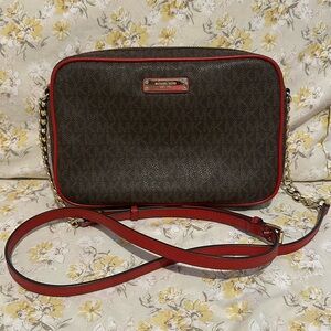 Michael Kors Ginny Leather Crossbody Bag